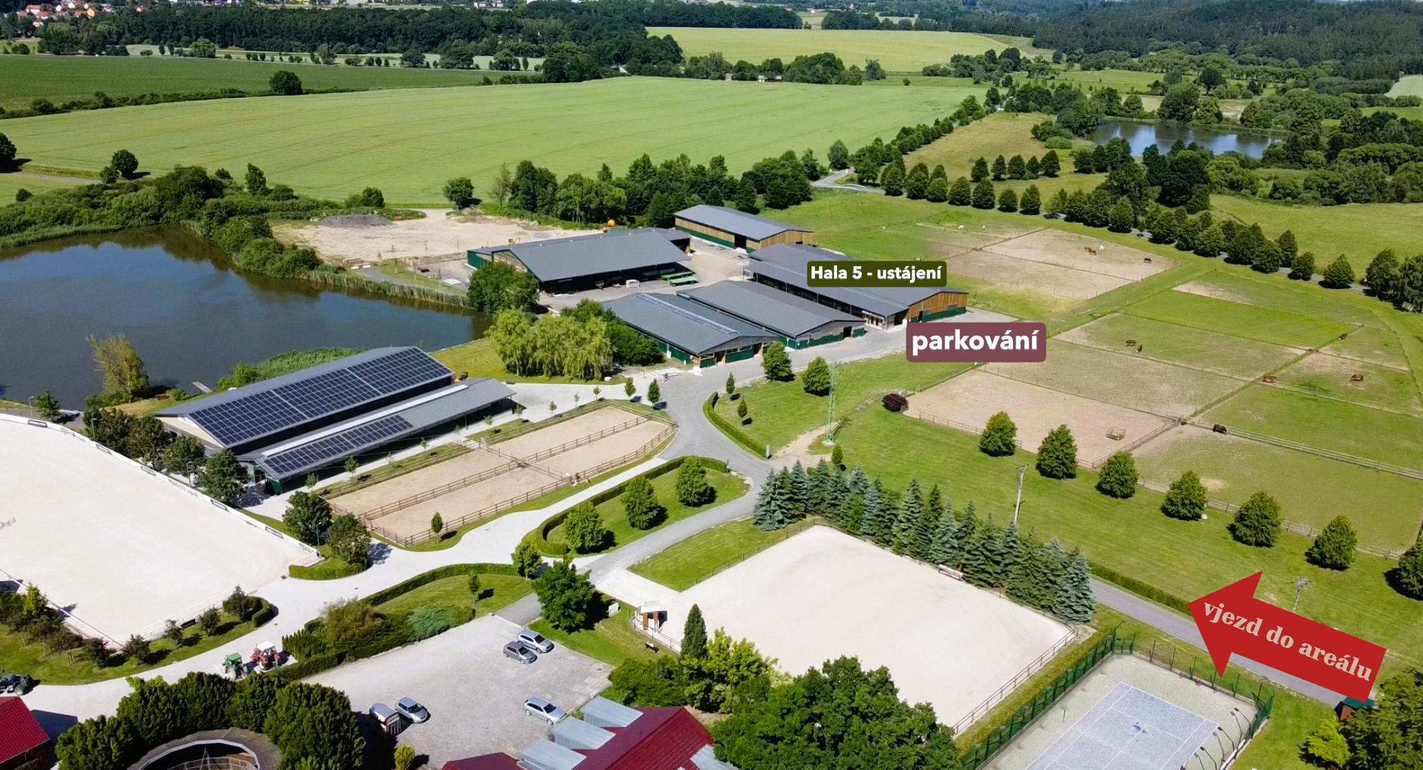 leteck snmek jezdeck arel ustjen a parking